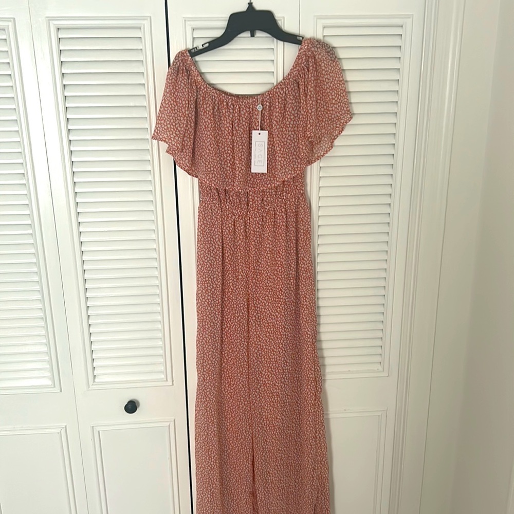 NWT Sage off the shoulder jumpsuit